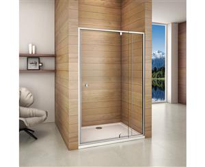 1200mm Semi-Frameless Shower Screen Pivot Door Adjustable Width Toughened Glass