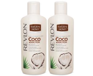 2 x Revlon Natural Honey Shower Gel Coco Addiction 650mL