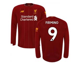 2019-2020 Liverpool Home Long Sleeve Shirt (Kids) (Firmino 9)