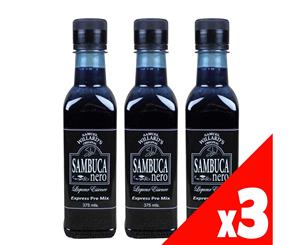 3 Pack Samuel Willards Pre-Mix Sambuca Nero Liqueur Essence 375ml Home Brew