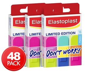 3 x Elastoplast Don't Worry Plastic Plasters 16pk