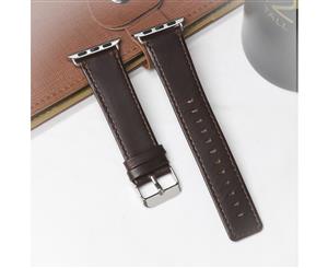 44mm42mm for Apple Watch Series 123 and 4 Genuine Leather Strap Brown