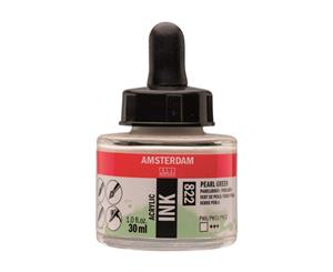 822 - Talens Amsterdam Acrylic Ink 30ml Pearl Green