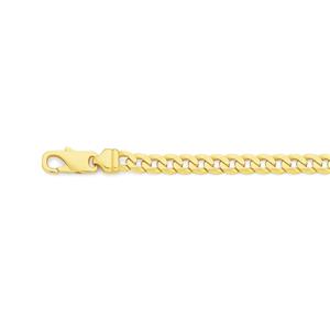 9ct Gold 21cm Solid Curb Bracelet