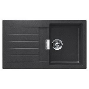 Abey 860 x 500mm Schock Cristadur Black Single Sink