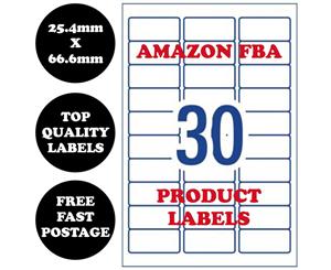 Amazon FBA US Letter Size Page Self Adhesive Address Labels Laser Inkjet Print Mailing Sticker [30 Per Page]