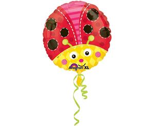 Amscan 18 Inch Ladybird/Bee Circular Foil Balloon (Red/Yellow) - SG3852