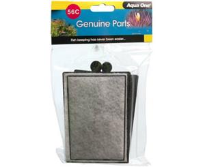 Aqua One Carbon Cartridge X2 25056C 56C 400 Hang On Filter Cartridge