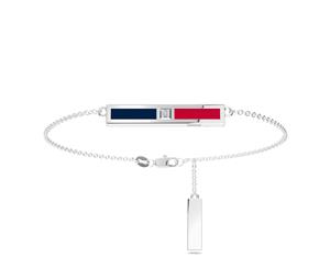 Atlanta Braves Diamond Link Bracelet For Women In Sterling Silver Design by BIXLER - Sterling Silver