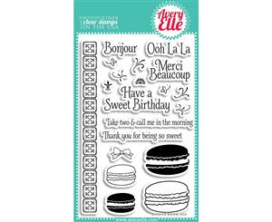 Avery Elle Clear Stamp Set 4&quotX6"-Bonjour