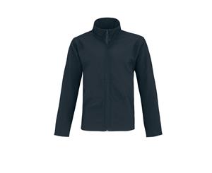 B&C Mens Two Layer Water Repellent Softshell Jacket (Navy/ Neon Green) - RW4835