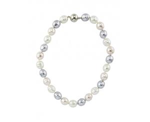 Barcs Baroque Pearl Magnetic Necklace With Silver-Coloured Plating