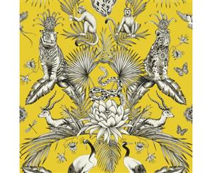 Belgravia Decor Menagerie Animal Luxe Wallpaper Mustard Yellow (2001)