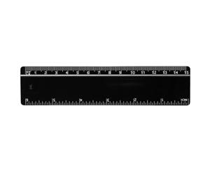 Bullet Terran 15Cm Recycled Plastic Ruler (Black) - PF2606