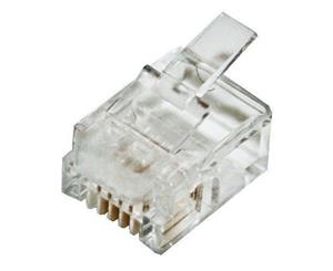 CABAC PLUG FLAT STRANDED RJ11 4P4C 10PK data and AV