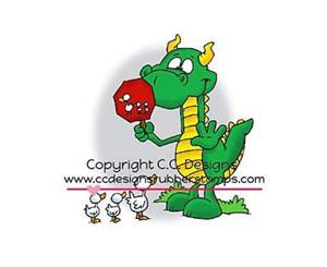 C.C. Designs - Doodle Dragon Cling Stamp 2.75 Inch X3 Inch Duck Crossing