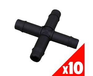 CROSS 13mm Barbed Poly BAG of 10 HRC12 Garden Water Irrigation Hydroponic