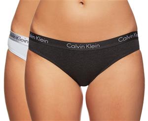 Calvin Klein Women's Bikini 2-Pack - Charcoal Heather/Empyrean