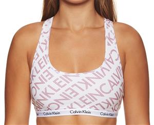 Calvin Klein Women's Unlined Carousel Bralette - Tracks Print/Raspberry Jam