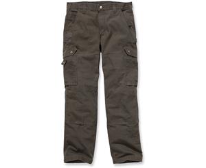 Carhartt Mens Cotton Nylon Ripstop Relaxed Cargo Pants Trousers - Dark Coffee