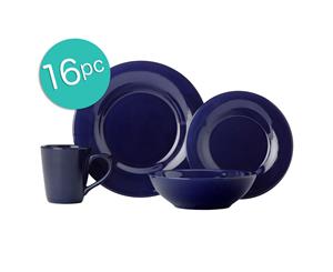 Casa Domani 16-Piece Portofino Dinner Set - Cobalt