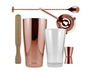 Cocktail Kit Copper 6 Piece in Kit Bag