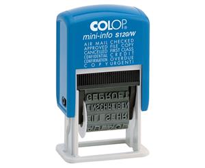 Colop Dial-A-Phrase 4mm Stamp Office/Company Document Word Stamper/Press Blue