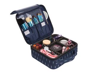 CoolBELL Womens Cosmetic Bag-Blue leaves