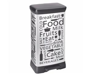 Curver Kitchen Rubbish Waste Pedal Bin 50lt (Kitchen Theme)