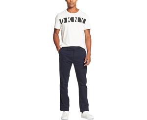 DKNY Mens Straight Leg Striped Chino Pants