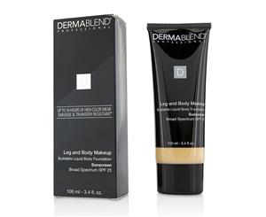 Dermablend Leg and Body Make Up Buildable Liquid Body Foundation Sunscreen Broad Spectrum SPF 25 #Fair Ivory 10N 100ml/3.4oz