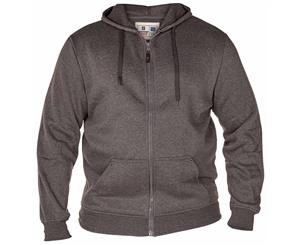 Duke Mens Rockford Kingsize Cantor Zip Through Hooded Sweatshirt (Grey) - DC104