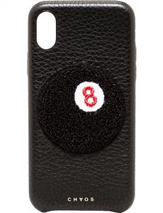 EMBROIDERED 8 BALL LEATHER iPHONE X CASE