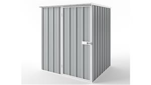 EasyShed S1515 Tall Flat Roof Garden Shed - Gull Grey