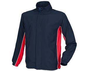 Finden & Hales Mens Contrast Full Zip Sport Track Top (Navy/ Red/ White) - RW453