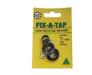 Fix-A-Tap Nut And Tail Washers 12mm 1/2 Inch For Hose Fittings 405043