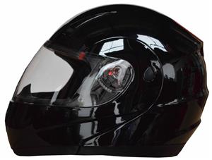 Full Face Modular Flip Up Front Motorcycle Helmet Gloss Black AS/NZS1698