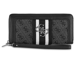 GUESS Vintage SLG Large Zip Around Clutch - Coal