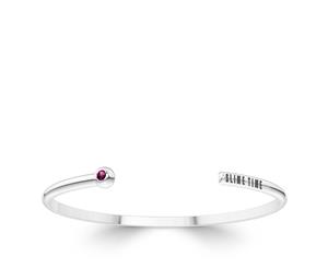 Ghostbusters Rhodolite Garnet Cuff Bracelet For Women In Sterling Silver Design by BIXLER - Sterling Silver