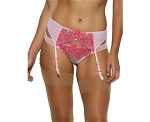 Gossard 14402 Colour Clash Raspberry Kiss PinkEmbroidered Suspender Belt