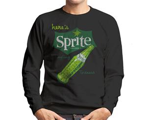 Heres Sprite Tingling Tartness Retro Men's Sweatshirt - Black