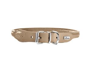 Hunter Rolled Elk Leather Dog Collar Reduces Tangling & Irritation - Tan