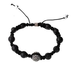 Iced Out Unisex Bracelet - Disco Ball ONE black - Black