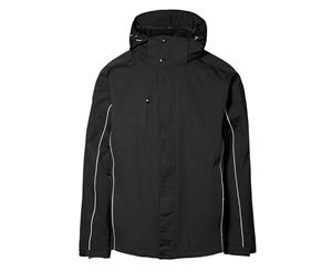 Id Mens 3-In-1 Loose Fitting Full Zip Practical Jacket (Black) - ID282