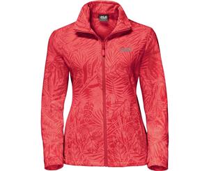 Jack Wolfskin Womens/Ladies Kiruna Jungle Nanuk 100 Fleece Jacket - Tulip Red All Over