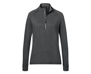 James And Nicholson Womens/Ladies Half Zip Sports Top (Carbon Grey) - FU942