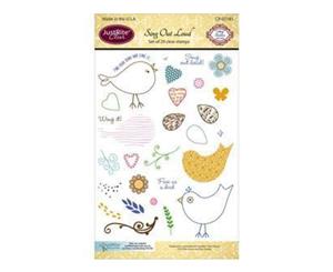 Justrite Papercraft Clear Stamp Set 4X6in - Sing Out Loud