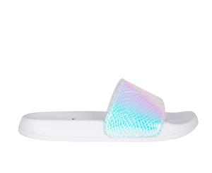 Kimmi Gossip Girls Holographic Summer Slide Spendless - Silver