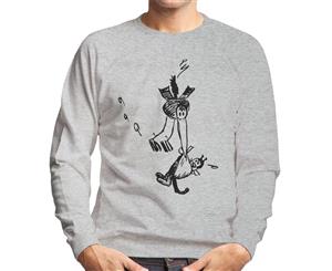 Krazy Kat Carried By Joe Stork Men's Sweatshirt - Heather Grey