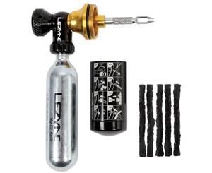 Lezyne Tubeless CO2 Blaster with 2x20g Cylinders Black/Gold